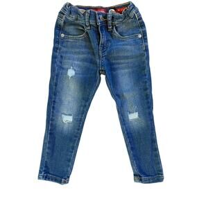 GUESS Kids Denim Toddlers Adjustable Blue Jeans Bling Logo on Back Pocket